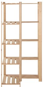 vidaXL Γωνιακή Ραφιέρα 5 Επιπέδων 82,5x82,5 x170 εκ. Μασίφ Ξύλο Πεύκου