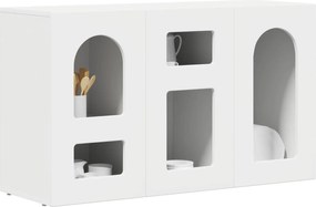 vidaXL Πλαϊνό γραφείο Λευκό 100 x 35 x 59 εκ Επεξεργασμένο ξύλο