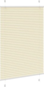 vidaXL Πλισέ περσίδα Κρέμα 85x100 cm Πλάτος υφάσματος 84,4 cm