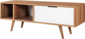 Έπιπλο Τηλεόρασης Καρυδί / Λευκό RECOR 130x35x18