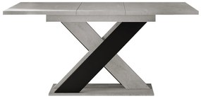 Τραπέζι Goodyear 117, Μαύρο, Γκρι, 75x90x120cm, 63 kg, Επιμήκυνση, Πλαστικοποιημένη μοριοσανίδα | Epipla1.gr