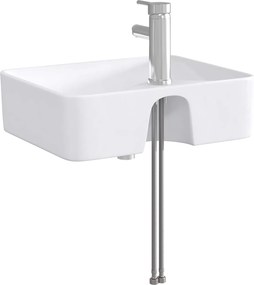vidaXL Λεκάνη μπάνιου Χρωμέ 48,5 x 37,5 x 13 εκ. Μέταλλο