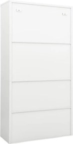 vidaXL Ντουλάπα Γραφείου 90 x 40 x 180 εκ. Λευκή Ατσάλινη