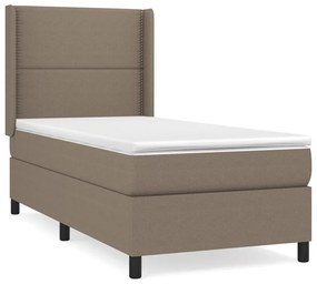 ΚΡΕΒΑΤΙ BOXSPRING ΜΕ ΣΤΡΩΜΑ TAUPE 100 X 200 ΕΚ. ΥΦΑΣΜΑΤΙΝΟ 3131333