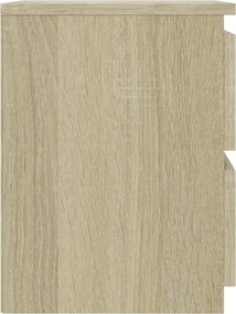 vidaXL Κομοδίνο Χρώμα Sonoma Δρυς 30 x 30 x 40 εκ. από Επεξ. Ξύλο