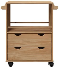 vidaXL Τρόλεϊ Κουζίνας OTTA 59x45x80 εκ. από Μασίφ Ξύλο Πεύκου