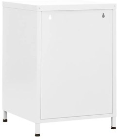 vidaXL Κομοδίνα 2 τεμ. Λευκά 35 x 35 x 51 εκ. Ατσάλινα