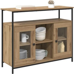 vidaXL Πλαϊνό γραφείο Artisan Oak 100 x 35 x 80 εκ. Επεξεργασμένο ξύλο