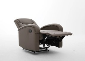 Πολυθρόνα Ανακλινόμενη ArteLibre CELAENO Καφέ PU 80x96x97cm