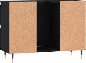 vidaXL Ντουλάπι Μπάνιου Μαύρο 80 x 33 x 60 εκ. από Επεξεργασμένο Ξύλο