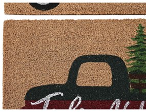 Πατάκι DKD Home Decor Λευκό Καφέ Κόκκινο Πράσινο PVC ΙΊνες καρύδας 60 x 40 x 1,5 cm (x2)