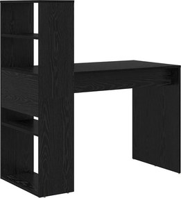 vidaXL Γραφείο Μαύρη Οξυά 113 x 54 x 120 εκ. Επεξεργασμένο ξύλο