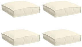 vidaXL Μαξιλάρι παλέτας για κάθισμα 4 pcs Κρεμ 40 x 40 x 8 εκ.