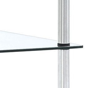 vidaXL Ράφι Διαφανές 3 Επιπέδων 40 x 40 x 67 εκ. από Ψημένο Γυαλί