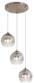 Κρεμαστό Φωτιστικό Οροφής 3xE27 60W IP20 Drop Sunlight-DROP-3R-CH-Χρώμιο DROP-3R-CH