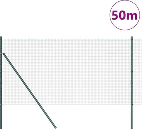 vidaXL Συρματόπλεγμα Σταθερού Εδάφους 50 x 1,2 m Πράσινο Δίχτυ