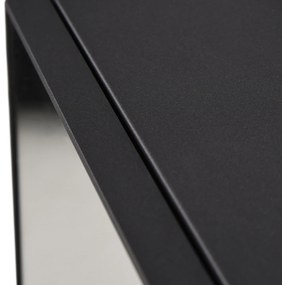 Ντουλάπι καθρέφτης kleankin, 2 εσωτερικά ράφια, ανοιχτό ράφι, σκελετός από ατσάλι, μαύρο, 46 x 13,5 x 58 εκ.