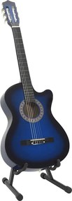 vidaXL Κιθάρα Western Classical Cutaway Σετ 12 Τεμ. 6 Χορδές Μπλε 38"