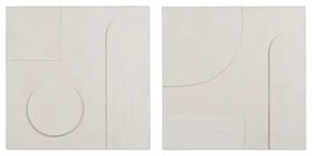 Διακοσμητικός πίνακας λευκό ξύλο mdf  80x5,5x80 εκ.