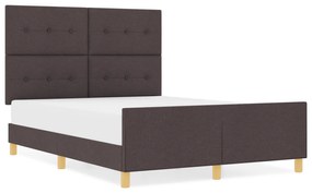 vidaXL Κρεβάτι Καφέ 140x200 εκ. Υφασμάτινο