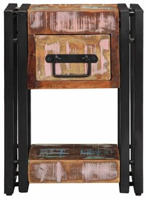 vidaXL Κομοδίνο Πολύχρωμο 30 x 30 x 40 cm Μασίφ ανακυκλωμένο ξύλο