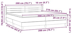 Κρεβάτι Boxspring με Στρώμα Σκούρο Μπλε 200x220 εκ. Βελούδινο - Μπλε