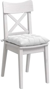 vidaXL Μαξιλάρια καθισμάτων 4 pcs Λευκό 40 x 40 x 6 cm ύφασμα