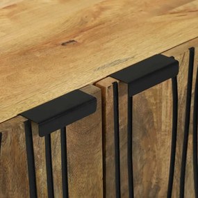 vidaXL Πλαϊνό γραφείο Φυσικό 60 x 33 x 75 cm Στερεό ξύλο μάνγκο