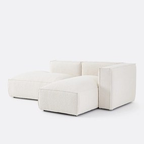 Γωνιακός δεξιός καναπές με μπουκλέ ταπετσαρία, Seven