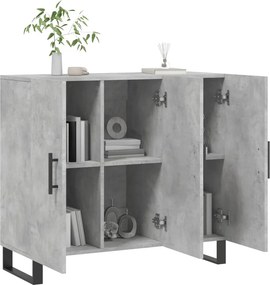 vidaXL Ντουλάπι Γκρι Σκυροδέματος 90x34x80 εκ. Επεξεργασμένο Ξύλο