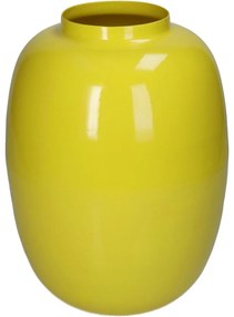 Βάζο ArteLibre Κίτρινο Μέταλλο 17x17x24.5cm