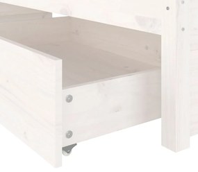 vidaXL Πλαίσιο Κρεβατιού Με Συρτάρια Λευκό 140 x 190 εκ.