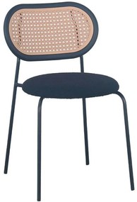 Καρέκλα Vintage 03-1061 47x55x76cm Black Μέταλλο,Ύφασμα