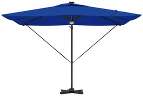 vidaXL Ομπρέλα Βραχίονα με LEDs Αζούρ Μπλε 286x285x270 εκ. Αλουμίνιο