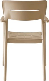 Πολυθρόνα Pilma pakoworld cappuccino PP 57x54x82εκ