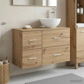 vidaXL Σετ Επίπλων Μπάνιου 2 τμχ. Artisan Δρυς Επεξεργασμένο Ξύλο