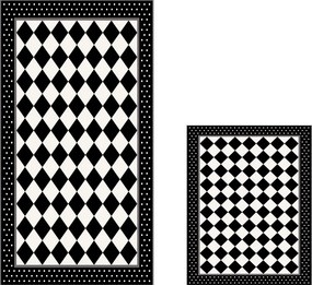 Bathmat Set (2 Pieces) 510607 - Black Black
White
