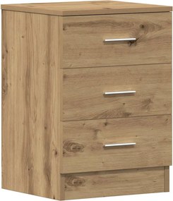 vidaXL Κομοδίνα 2 τεμ. τεχνίτης Δρυς 38x35x55 εκ. από Επεξεργ Ξύλο