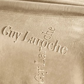 Κουβέρτα Βελουτέ Μονή (160x220) Guy Laroche Logo Almond