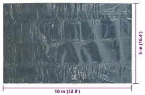 vidaXL Κάλυμμα Πισίνας Ηλιακό Μαύρο/Μπλε 1000x500 εκ. Πολυαιθυλένιο