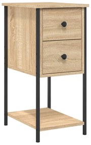 vidaXL Κομοδίνο Sonoma Δρυς 32 x 42 x 70 εκ. από Επεξεργασμένο Ξύλο