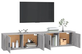 vidaXL Έπιπλα Τηλεόρασης Επιτοίχια 2 τεμ. Γκρι Sonoma 100x34,5x40 εκ.