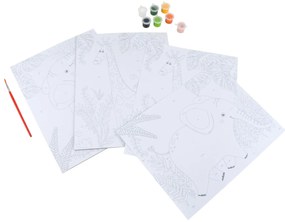 Σετ Ζωγραφικής με αριθμούς Ελέφαντας &amp; Καμηλοπάρδαλη Colorem - Ηλικίες 6 ετών και άνω - Περιλαμβάνονται χρώματα και πινέλα