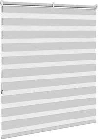 vidaXL Ζέβρα τυφλή Ανοιχτό Γκρι Πλάτος υφάσματος 130,9 εκ. Πολυεστέρας