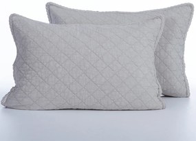 Ζεύγος Μαξιλαροθήκες Καπιτονέ (52x72) Nef-Nef Homeware Serenity Bruno Silver