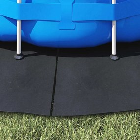 vidaXL Εδαφοκάλυψη Πισίνας Μαύρο Ø 244 cm Μη Υφαμένο Ύφασμα