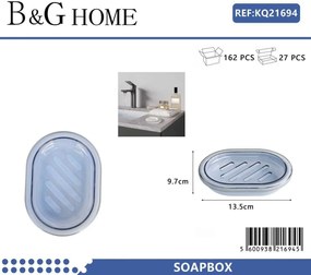 Σαπουνοθήκες μπάνιου πλαστικές - Σετ 9pcs - Light Blue - 21694