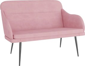 vidaXL Πάγκος Ροζ 110x76x80 εκ. Βελούδινος