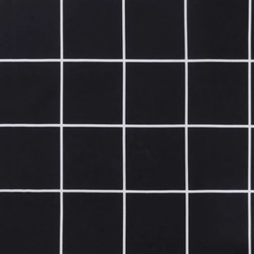 Μαξιλάρι Πάγκου Μαύρο Καρό 200x50x3 εκ. Ύφασμα Oxford - Πολύχρωμο