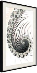 Αφίσα - Fractal Spiral (Positive) - 30x45 - Μαύρο - Με πασπαρτού